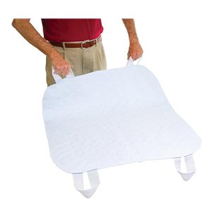 Brushed Polyester Reusable Underpad with Nylon Positioning Straps